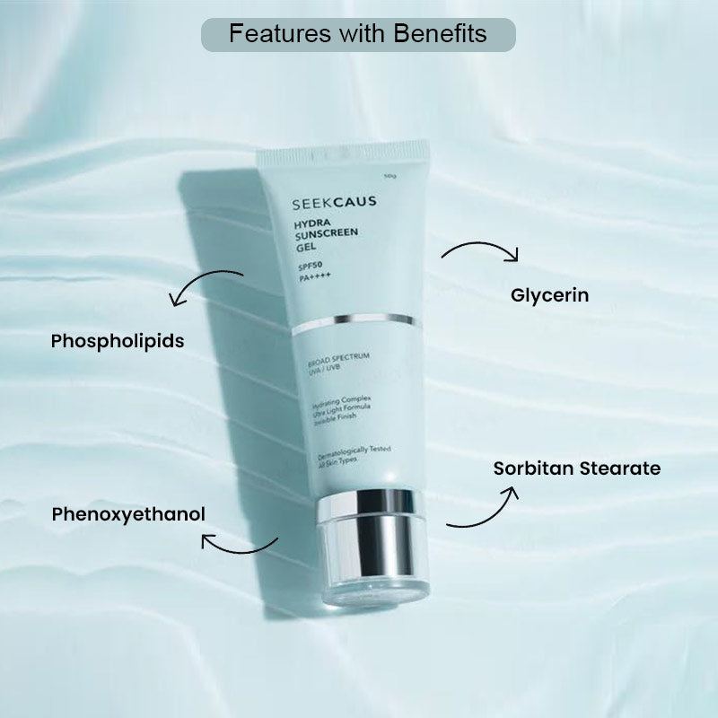 Seekcaus Hydra Sunscreen Gel SPF50 50g