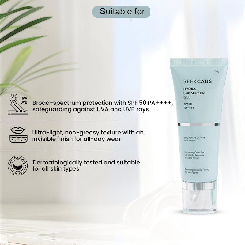 Seekcaus Hydra Sunscreen Gel SPF50 50g