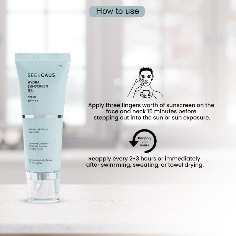 Seekcaus Hydra Sunscreen Gel SPF50 50g