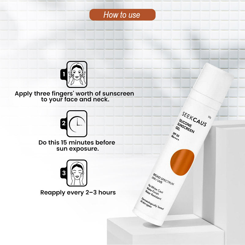 Seekcaus Silicone Sunscreen Gel SPF50 50g