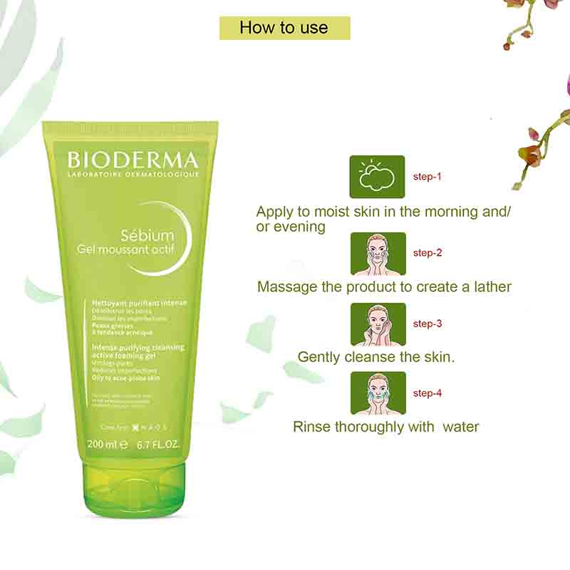 Bioderma Sebium Gel Moussant Actif 200 ml