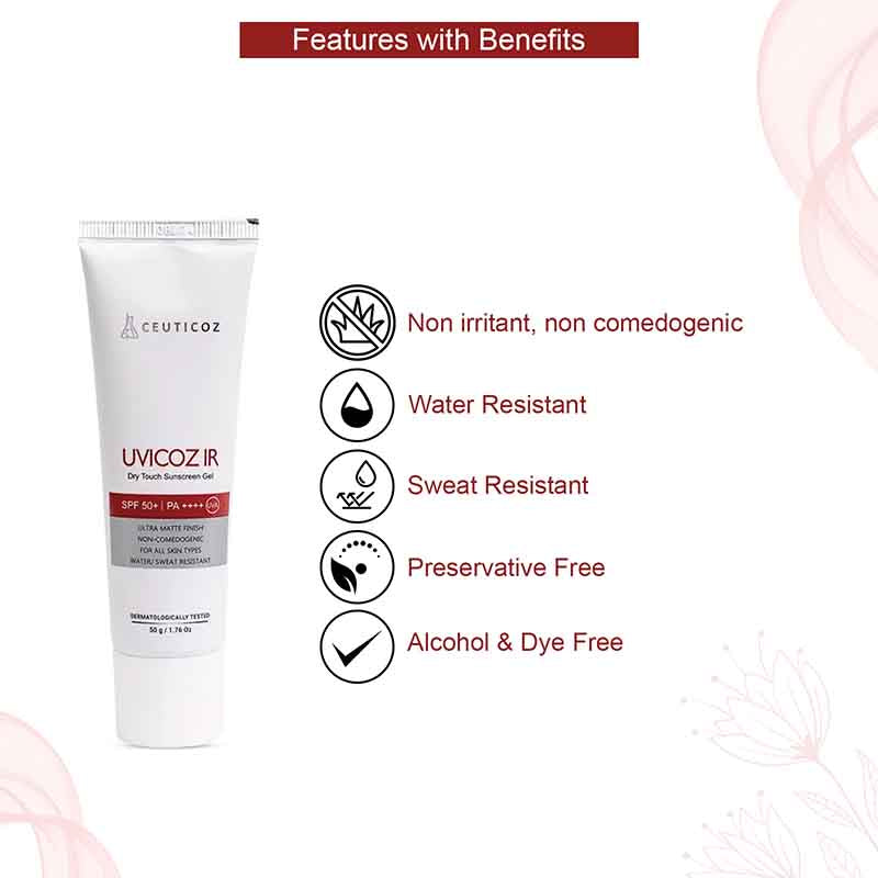 Uvicoz IR Dry Touch Sunscreen Gel 50 gm