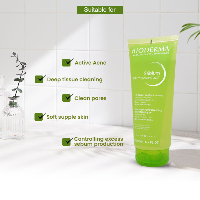 Bioderma Sebium Gel Moussant Actif 200ml