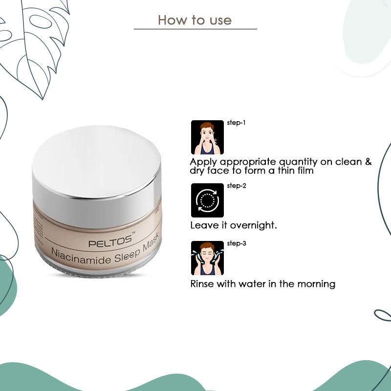 Peltos Niacinamide Sleep Mask