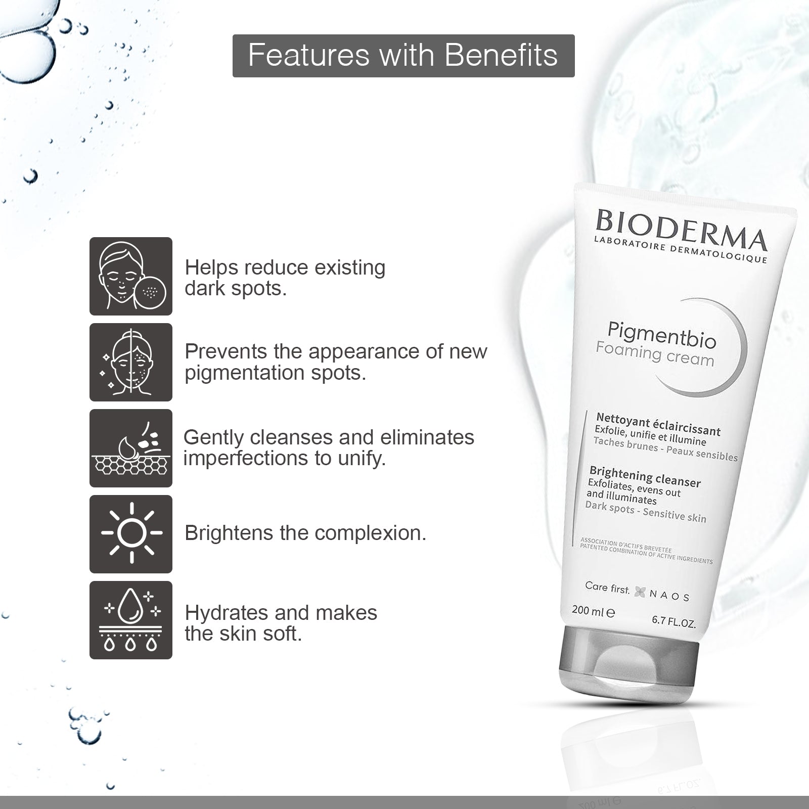 Bioderma PigmentBio Foaming cream facewash 200 ml